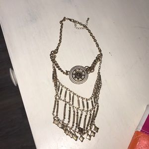 Gold boho necklace